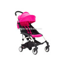 Universal Wheel Pink Polyester Baby Walker Pram Buggy